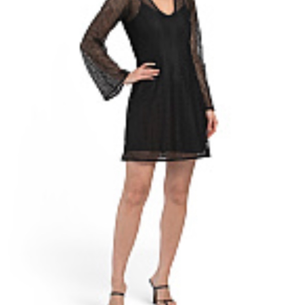 French Connection Black Mesh Dress